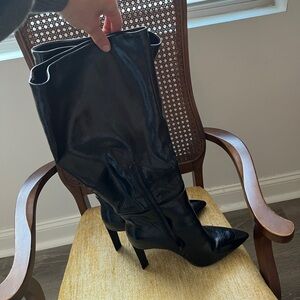 Black knee high boots.  Perfect for a girls night out or date night!